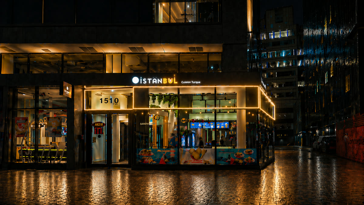 Istanbul Cuisine Turque illumin&eacute; en blanc chaud