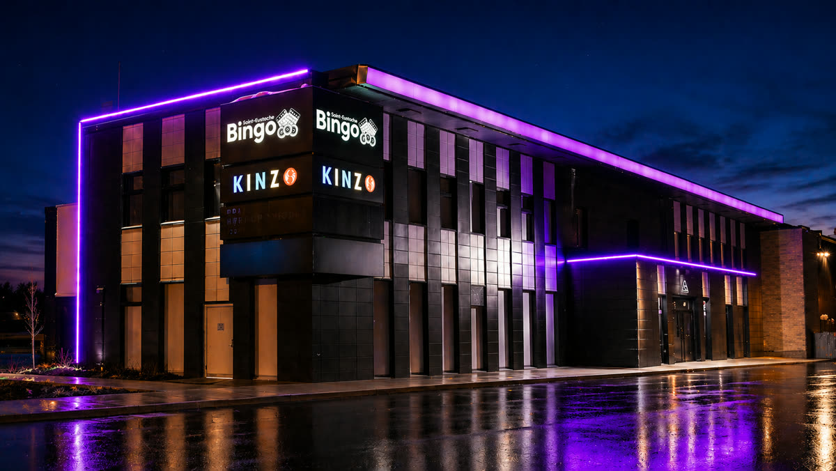 Kinzo Bingo Saint-Eustache illumin&eacute; par Vision Bleu